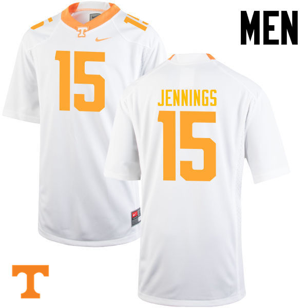 Men #15 Jauan Jennings Tennessee Volunteers College Football Jerseys-White